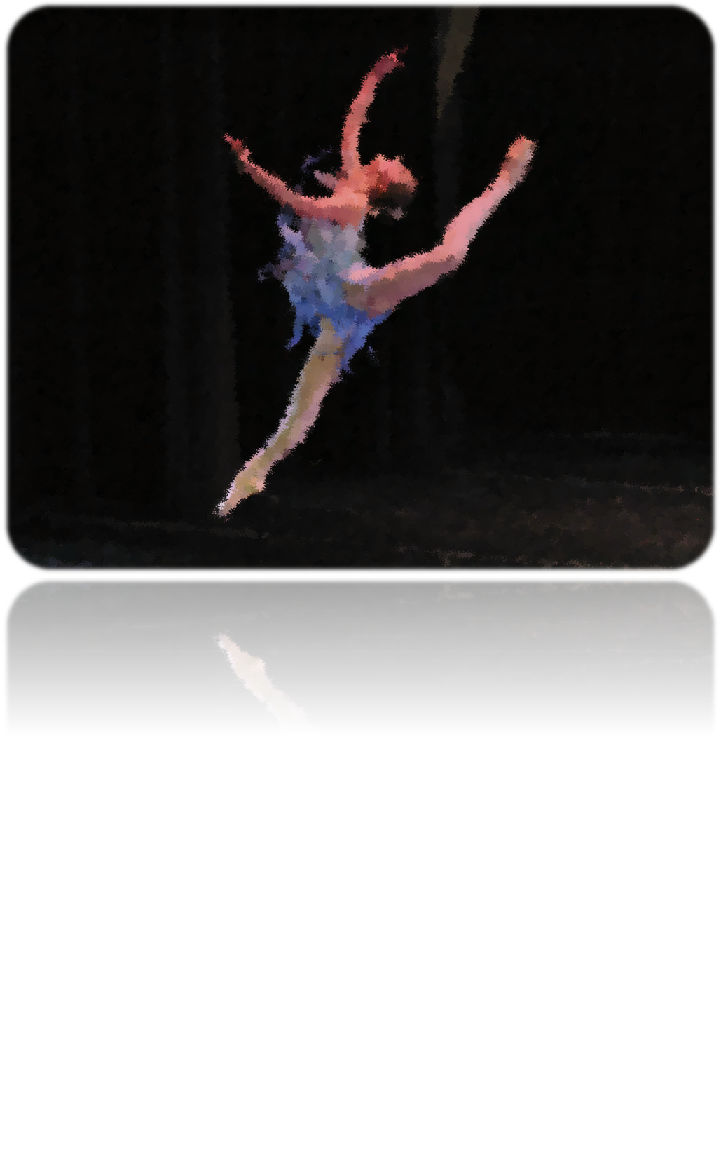 Edite esta imagen a través de Power Point, es la imagen de una bailarina, y la edite para que pareciera una pintura.